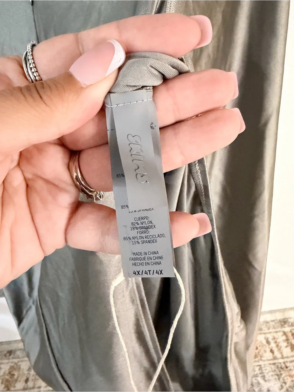 SKIMS half zip swimsuit  Smoke